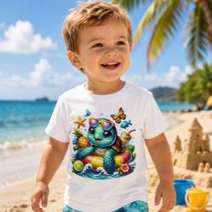 Deze baby zeeschildpad dobbert deze zomer rond in 