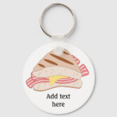 Deze Bacon Sandwich-afbeelding aanpassen Sleutelhanger (Voorkant)