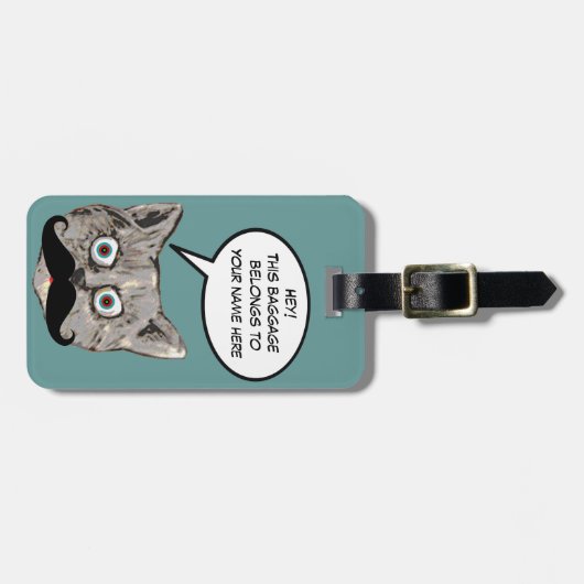 'Deze bagage is van de kat' Bagagelabel (Voorkant horizontaal)