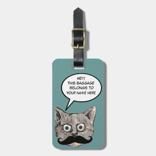 'Deze bagage is van de kat' Bagagelabel (Voorkant verticaal)