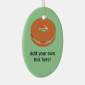 Deze Bagel-afbeelding aanpassen Keramisch Ornament (Rechts)