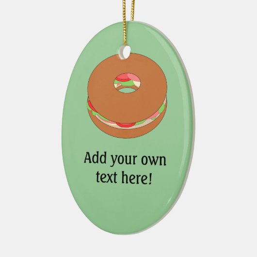 Deze Bagel-afbeelding aanpassen Keramisch Ornament (Links)