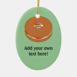 Deze Bagel-afbeelding aanpassen Keramisch Ornament