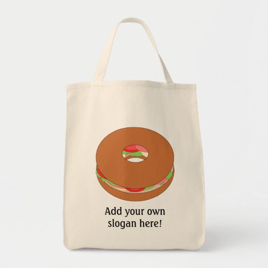 Deze Bagel-afbeelding aanpassen Tote Bag (Voorkant)