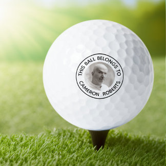 Deze bal hoort bij naam en foto-golfbal