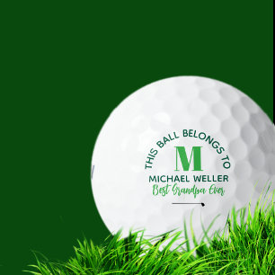 'Deze bal is van opa' Green Monogram