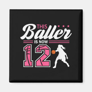 Deze Baller Is 12 Jaar Oud Basbal 12e Verjaardag Magneet