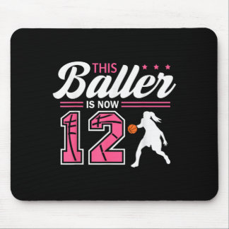 Deze Baller Is 12 Jaar Oud Basball 12de Verjaardag Muismat