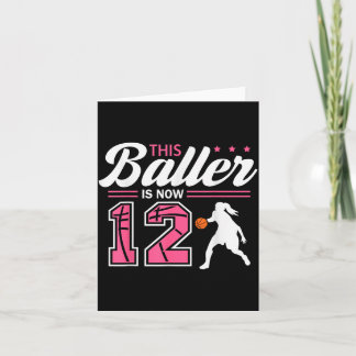Deze Baller Is 12 Jaar Oud Basball 12e Verjaardag Kaart