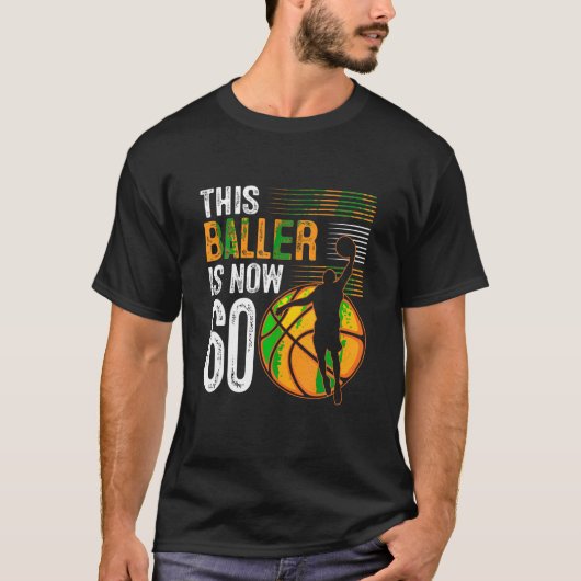 Deze baller is nu 60 jaar oud basketbal 60e bi t-shirt (Voorkant)