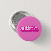 Deze Barbie is autistisch Ronde Button 3,2 Cm (Voorkant /achterkant)