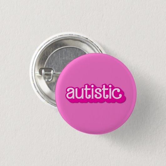 Deze Barbie is autistisch Ronde Button 3,2 Cm (Voorkant /achterkant)