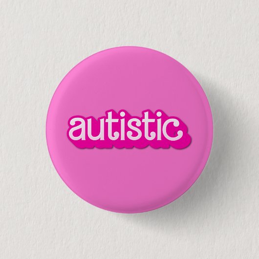 Deze Barbie is autistisch Ronde Button 3,2 Cm (Voorkant)