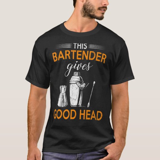 Deze barman geeft een goede hoofdbalk t-shirt (Voorkant)
