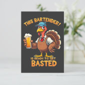 Deze barman is klaar om te worden gestraald bedankkaart (Staand voorkant)