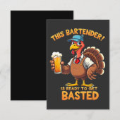 Deze barman is klaar om te worden gestraald bedankkaart (Voorkant / Achterkant)