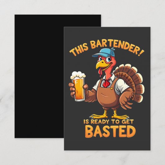 Deze barman is klaar om te worden gestraald bedankkaart (Voorkant / Achterkant)