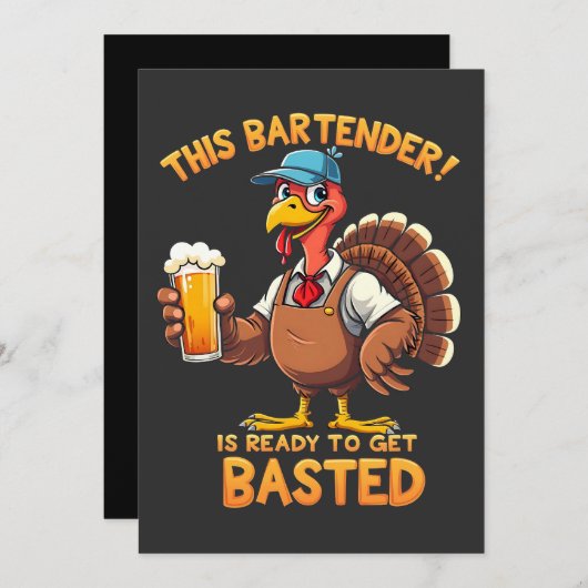 Deze barman is klaar om te worden gestraald kaart (Voorkant / Achterkant)