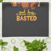 Deze barman is klaar om te worden gestraald theedoek (Gevouwen)