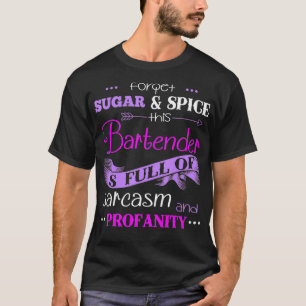 Deze barman zit vol met sarcasme Funny Bartender T-shirt