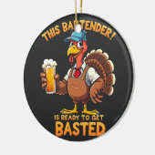 Deze bartender is klaar om knock-out te gaan keramisch ornament (Links)