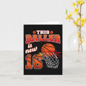 Deze Basketball Baller is nu 16 jaar oud en gelukk Kaart (Gele Bloem)