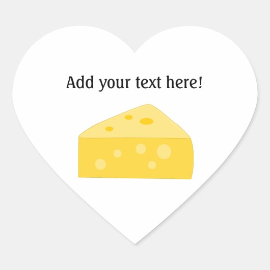 Deze Big Cheese-afbeelding aanpassen Hart Sticker (Voorkant)
