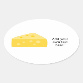 Deze Big Cheese-afbeelding aanpassen Ovale Sticker