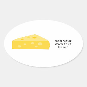 Deze Big Cheese-afbeelding aanpassen Ovale Sticker
