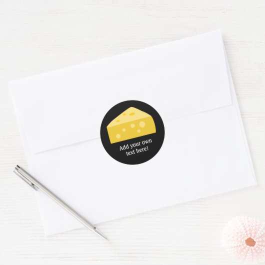 Deze Big Cheese-afbeelding aanpassen Ronde Sticker (Envelop)