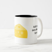 Deze Big Cheese-afbeelding aanpassen Tweekleurige Koffiemok (Voorkant rechts)
