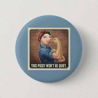 Deze Biggetje Zal Niet Stil Zijn Knop Ronde Button 5,7 Cm