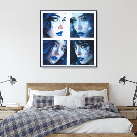 Deze Blauwe Ogen  Canvas Afdruk (Insitu (Slaapkamer))