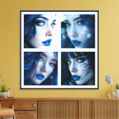 Deze Blauwe Ogen  Canvas Afdruk (Insitu (Woonkamer))