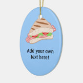 Deze BLT Sandwich Graphic aanpassen Keramisch Ornament (Links)