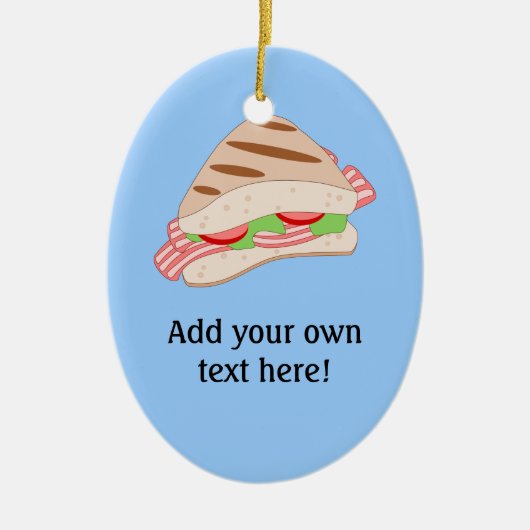 Deze BLT Sandwich Graphic aanpassen Keramisch Ornament (Voorkant)