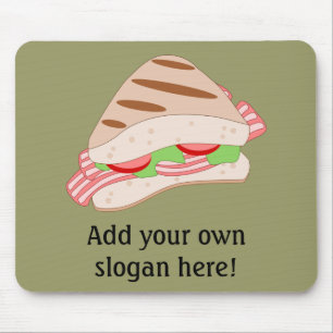 Deze BLT Sandwich Graphic aanpassen Muismat