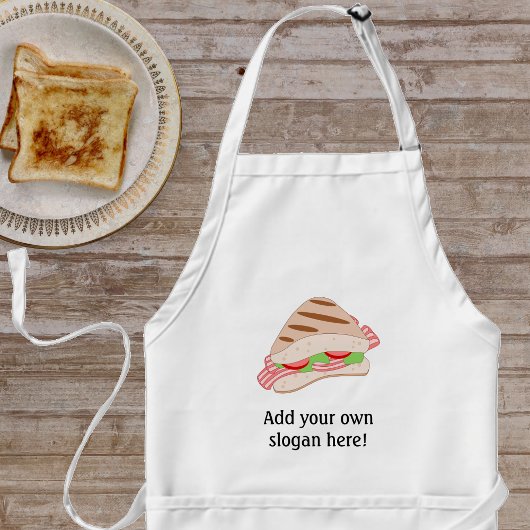 Deze BLT Sandwich Graphic aanpassen Standaard Schort