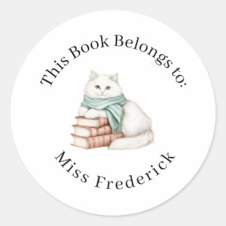 Deze boeklabels, kat leraar stickers