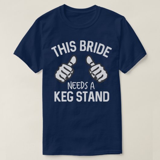 Deze Bride heeft een keg standaard Funny Beer Bach T-shirt (Design voorkant)
