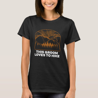 Deze bruidegom houdt van wandelen vrijgezellen gro t-shirt