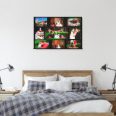 Deze bruiloft-foto-collage-wandkunst personalisere canvas afdruk (Insitu (Slaapkamer))