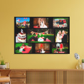 Deze bruiloft-foto-collage-wandkunst personalisere canvas afdruk (Insitu (Woonkamer))