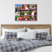 Deze bruiloft-foto-collage-wandkunst personalisere canvas afdruk (Insitu (Slaapkamer))