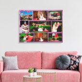 Deze bruiloft-foto-collage-wandkunst personalisere canvas afdruk (Insitu (Woonkamer))