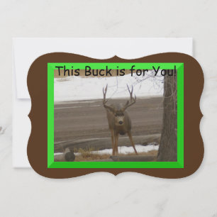 Deze Buck is voor je platte Wenskaart Feestdagenkaart