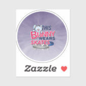 "Deze Bunny draagt Schaatsen Sticker (Vel)