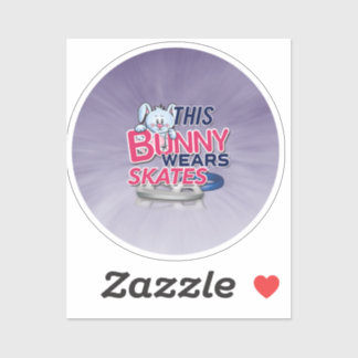 "Deze Bunny draagt Schaatsen Sticker