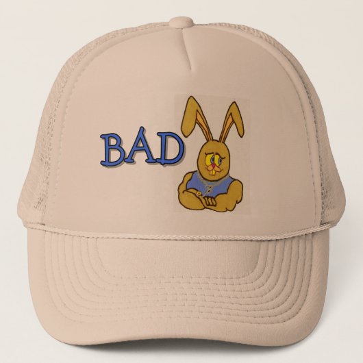 Deze Bunny is SLECHT Trucker Pet (Voorkant)