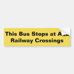Deze bus stopt bij ALLE spoorkruipensticker Bumpersticker